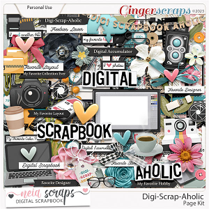 Digi-Scrap-Aholic - Page Kit - by Neia Scraps