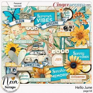 Hello June - Page Kit - by Neia Scraps