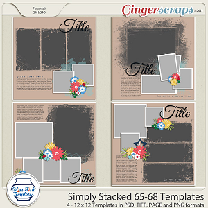 Simply Stacked 65-68 Templates by Miss Fish
