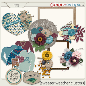 Sweater Weather Clusters by Chere Kaye Designs and ScrapChat Designs