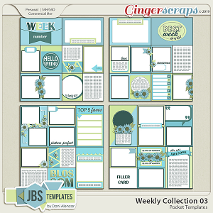 Weekly Collection 3 Pocket Templates by JB Studio