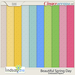 Beautiful Spring Day Embossed Papers by Lindsay Jane