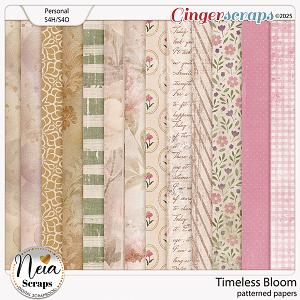 Timeless Bloom - Patterned Papers - by Neia Scraps 