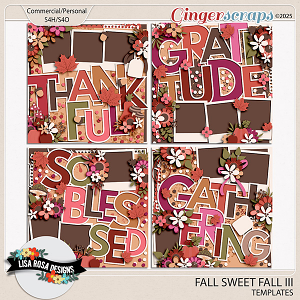 Fall Sweet Fall III Templates by Lisa Rosa Designs