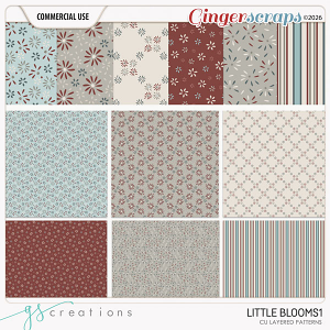 Little Blooms1 Patterns (CU) by GS Creations