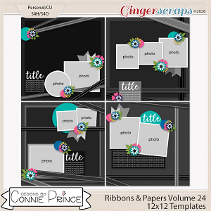 Ribbons & Papers Volume 24 - 12x12 Temps (CU Ok) by Connie Prince