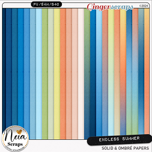 Endless Summer - Solid & Ombre Papers - by Neia Scraps