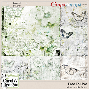 Free To Live Mixed Media Papers