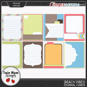 Beach Vibes - JOURNAL CARDS by Twin Mom Scraps