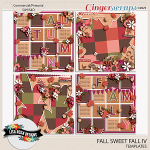 Fall Sweet Fall IV Templates by Lisa Rosa Designs