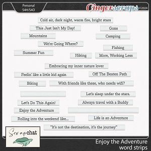 Enjoy the Adventure Word Strips by ScrapChat Designs