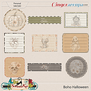 Boho Halloween Journal Cards by The Scrappy Kat