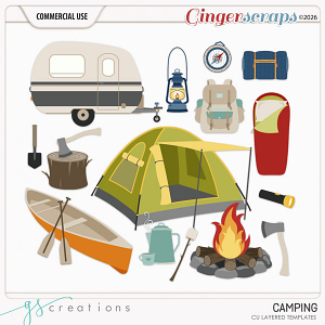 Camping Layered Templates (CU) by GS Creations