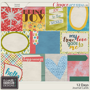 12 Days Journal Cards by Aimee Harrison