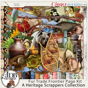 Fur Trade Frontier Page Kit by ADB Designs