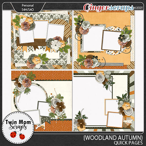 Woodland Autumn - QUICK PAGES by Twin Mom Scraps