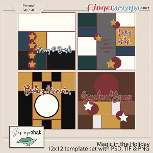 Magic in the Holiday Template Set by ScrapChat Designs