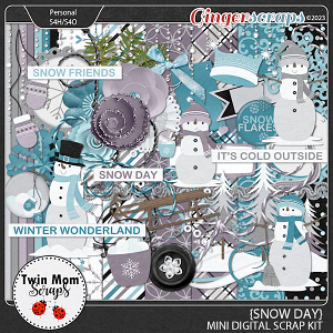 Snow Day - MINI KIT by Twin Mom Scraps