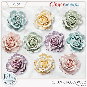 CU Ceramic Roses Vol 2 by Ilonka's Designs
