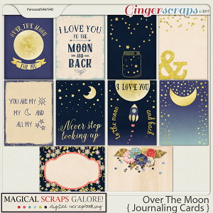 Over The Moon (journaling cards)