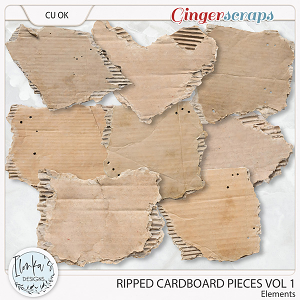 CU Ripped Cardboard Pieces Vol 1 by Ilonka's Designs