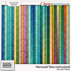 Mermaid Tales {refreshed} Damask Papers by Aimee Harrison Mermaid Tales {refreshed} Damask Papers by Aimee Harrison