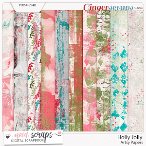 Holly Jolly - Artsy Papers - by Neia Scraps