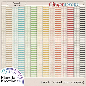 Back to School Bonus Papers by Kimeric Kreations