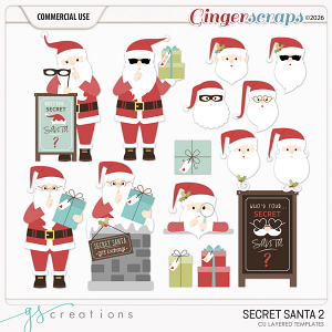 Secret Santa2 Layered Templates (CU) by GS Creations