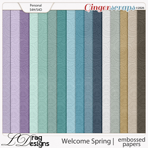Welcome Spring: Embossed Papers by LDragDesigns
