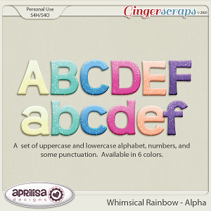 Whimsical Rainbow - Alpha by Aprilisa Designs.