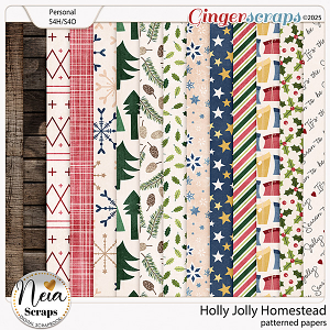 Holly Jolly Homestead - Patterned Papers - by Neia Scraps