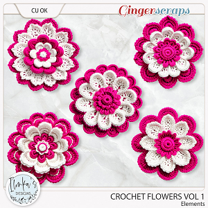 CU Crochet Flowers Vol 1 by Ilonka's Designs