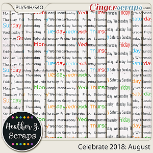 Celebrate 2018: August EXTRA PAPERS by Heather Z Scraps