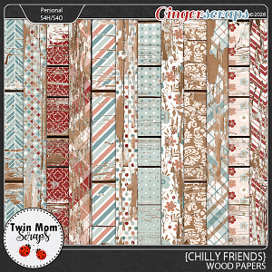 Chilly Friends - WOOD PAPERS by Twin Mom Scraps