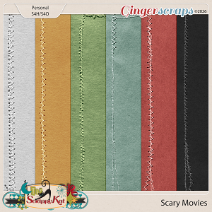 Scary Movies Stitched Papers by The Scrappy Kat