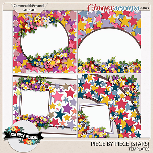 Piece by Piece {Stars} Templates by Lisa Rosa Designs
