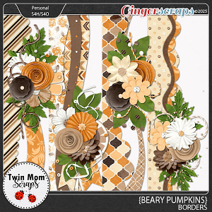 Beary Pumpkins - BORDERS by Twin Mom Scraps
