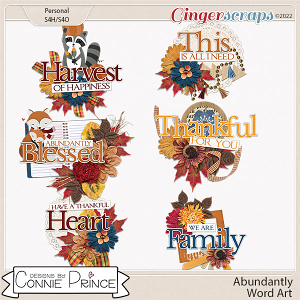 Abundantly - Word Art Pack by Connie Prince
