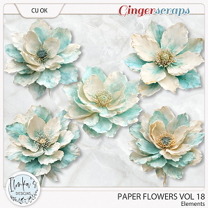CU Paper Flowers Vol 18 by Ilonka's Designs 