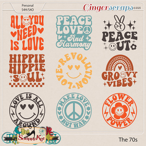 The 70s Word Art by The Scrappy Kat