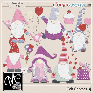 Felt Gnomes 3 by Memory Mosaic