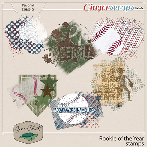 Rookie of the Year Stamps by ScrapChat Designs