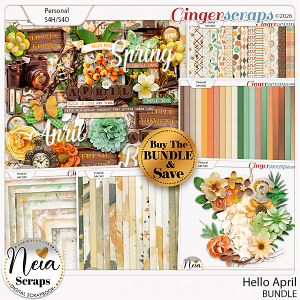 Hello April - Bundle - by Neia Scraps