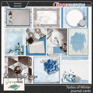 Tastes of Winter Journal Cards by ScrapChat Designs and Butterfly Dsign