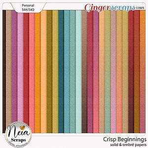 Crisp Beginnings - Solid & Ombré Papers - by Neia Scraps