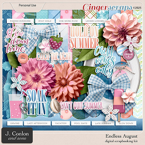 Endless August Digital Scrapbooking Kit by J. Conlon and Sons