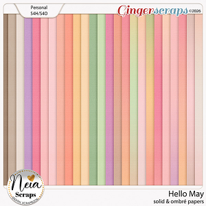 Hello May - Solid & Ombré Papers - by Neia Scraps