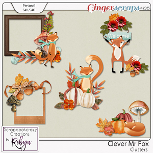 Clever Mr Fox Clusters by Scrapbookcrazy Creations