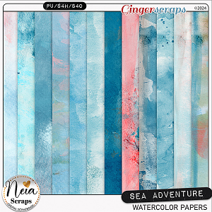 Sea Adventure - Watercolor Papers - by Neia Scraps